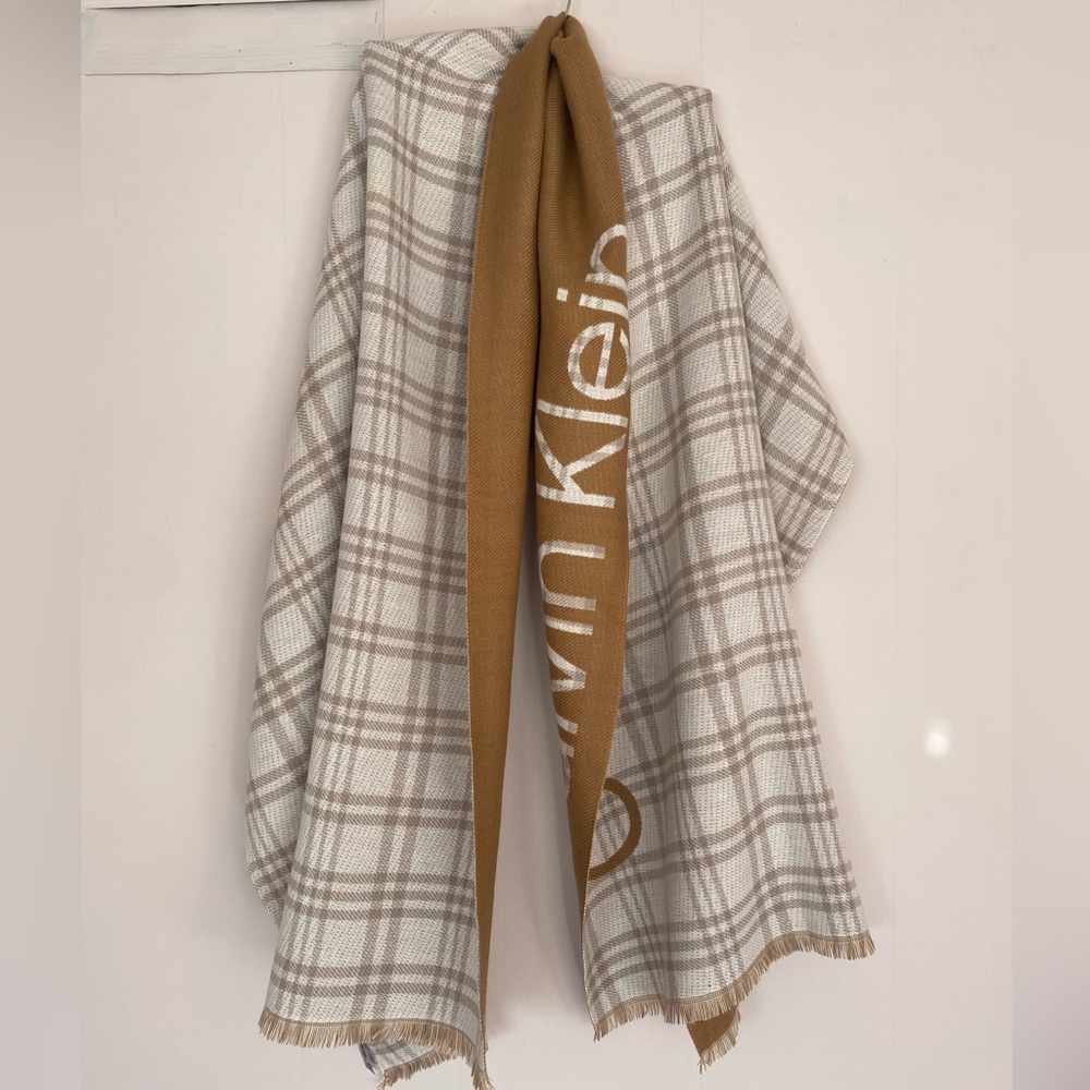 Calvin Klein scarf double sided large scarf with logo